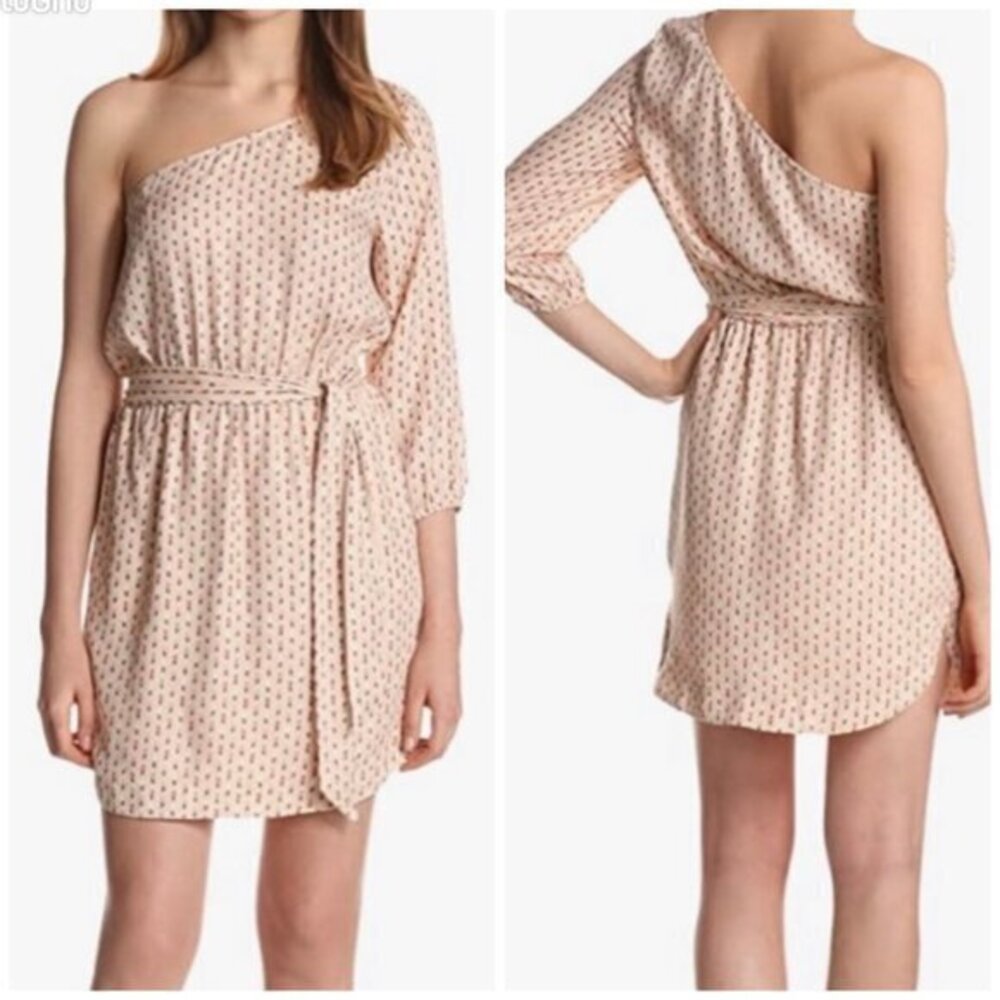 BCBGeneration One Shoulder Long Sleeve Dress Size L